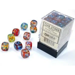 Chessex Tabletop Nebula Primary/Blue 12mm D6 Dice Block (36 Dice)