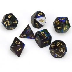 Chessex Lustrous Shadow/Gold Poly 7 Tabletop