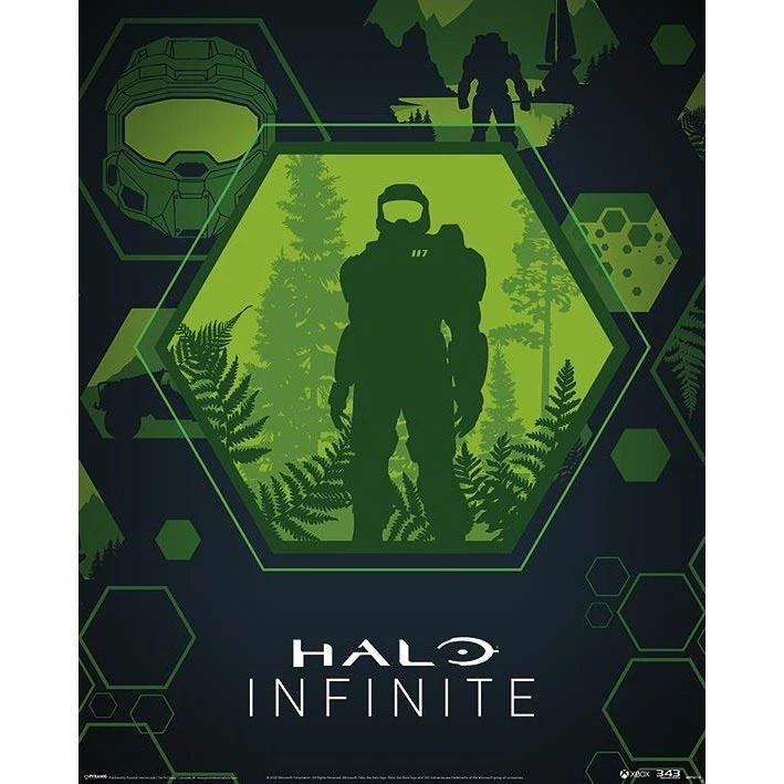 Gaming Halo Infinite: Master Chief Hex Mini Poster 4 Gaming Halo Infinite: Master Chief Hex Mini Poster
