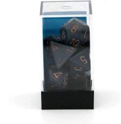 Chessex Tabletop Opaque Dusty Blue/Gold Polyhedral 7 Die Set