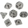Chessex Tabletop Frosted Poly 7-Die Clear/black