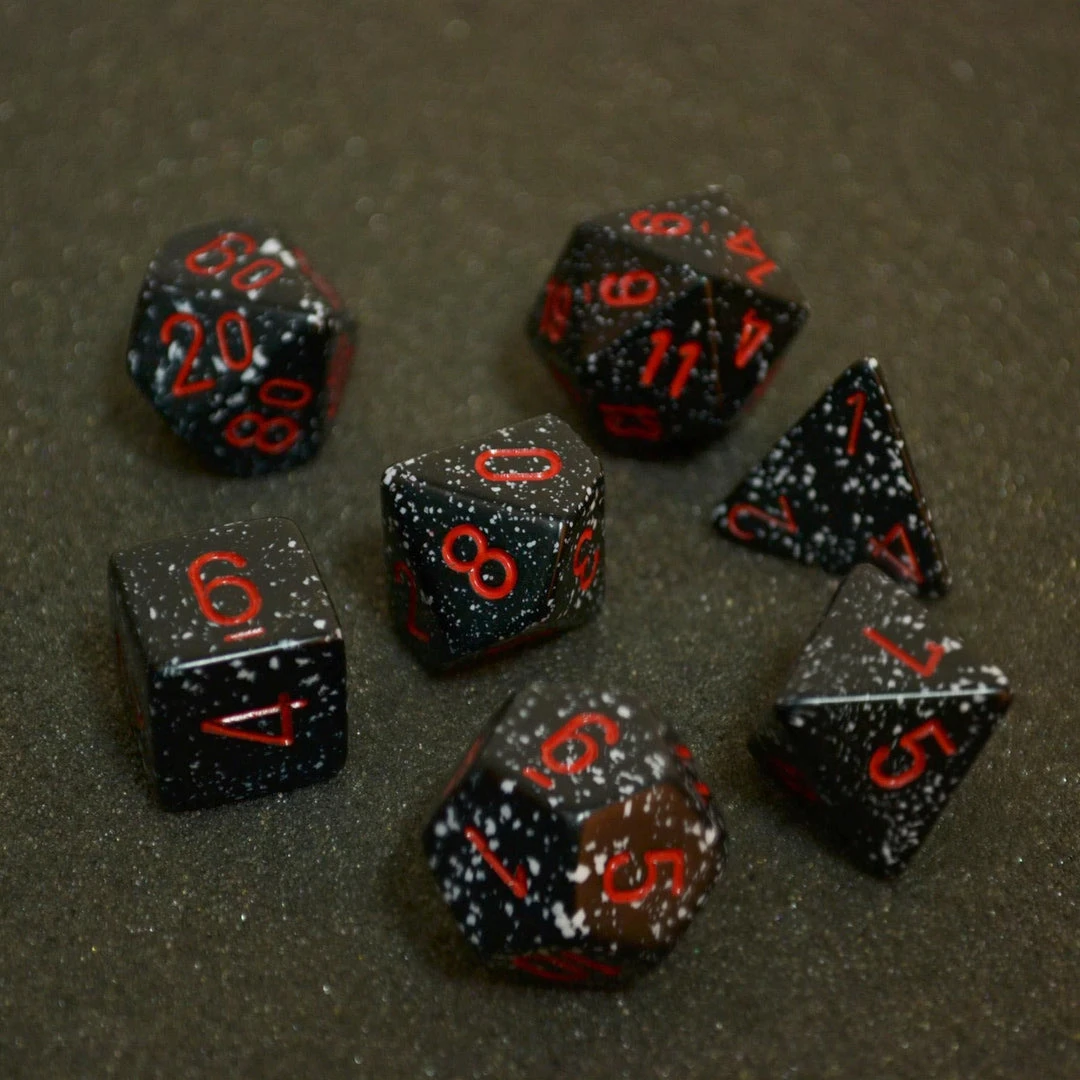 Chessex Speckled Poly 7 Set Space 4 Chessex Speckled Poly 7 Set Space