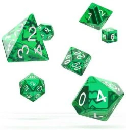 Oakie Doakie Dice Oakie Doakie - Translucent Green RPG Dice Set