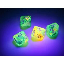 Chessex Nebula Spring/White Luminary Set Of Ten D10s Dice