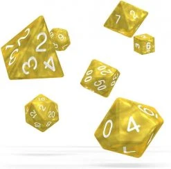 Oakie Doakie Dice Tabletop Oakie Doakie - Marble Yellow RPG Dice Set