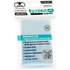 Tabletop Ultimate Guard Precise-Fit Card Sleeves Japanese Size - Transparent