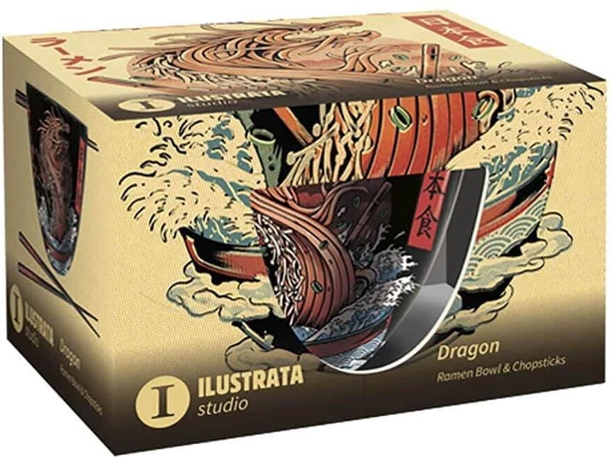 Ilustrata Studio Dragon Ramen Bowl Set 4 Ilustrata Studio Dragon Ramen Bowl Set