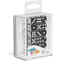 Oakie Doakie Dice Oakie Doakie 12mm D6 Set Of 36 - Marble Black Tabletop