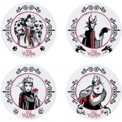 Film & TV Disney Villains Set Of 4 Plates