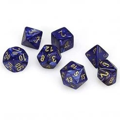 Chessex Dice Scarab Poly 7-Die Set RBlue/G