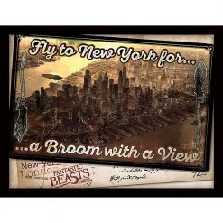 Harry Potter Fantastic Beasts 'Fly To New York' Framed Poster
