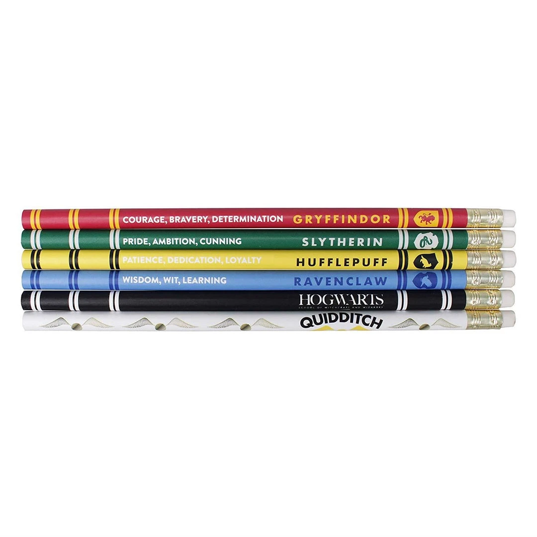 Film & TV Harry Potter Hogwarts Pencils - Set Of 6 4 Film & TV Harry Potter Hogwarts Pencils - Set Of 6