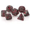 Chessex Tabletop Translucent Poly Smoke/Red 7 Die Set
