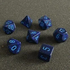 Chessex Tabletop Speckled Poly 7 Set Cobalt