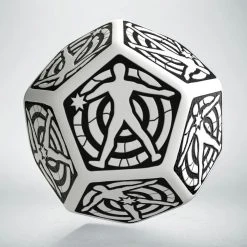Q-Workshop Tabletop D12 White & Black Hit Location