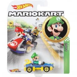 Super Mario Gaming Hot Wheels: Mario Kart - Luigi Mach 8 Figurine 12 Super Mario Gaming Hot Wheels: Mario Kart - Luigi Mach 8 Figurine