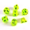 Chessex Vortex Bright Green/Black Polyhedral 7 Die Set Tabletop 2 Chessex Vortex Bright Green/Black Polyhedral 7 Die Set Tabletop