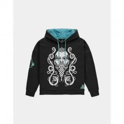 Assassin's Creed: Black Teddy Hood Face Logo Hoodie Gaming