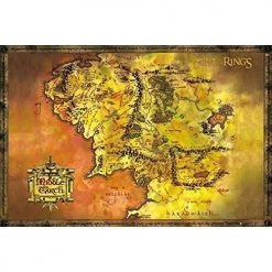 Lord Of The Rings LOTR Classic Map Film & TV