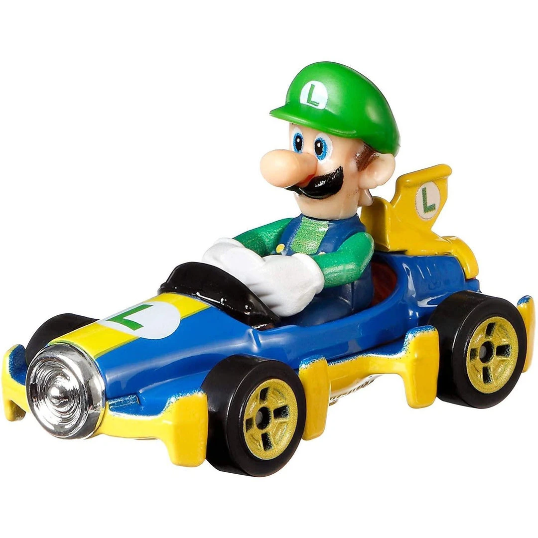 Super Mario Gaming Hot Wheels: Mario Kart - Luigi Mach 8 Figurine 5 Super Mario Gaming Hot Wheels: Mario Kart - Luigi Mach 8 Figurine
