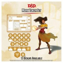 Dungeons & Dragons D&D Monk Token Set Tabletop