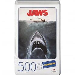 Tabletop Jaws Movie 500pc VHS Blockbuster Puzzle