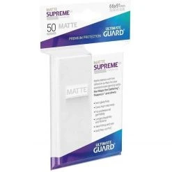Tabletop Ultimate Guard Supreme UX Sleeves: Standard Size Matte White (50)